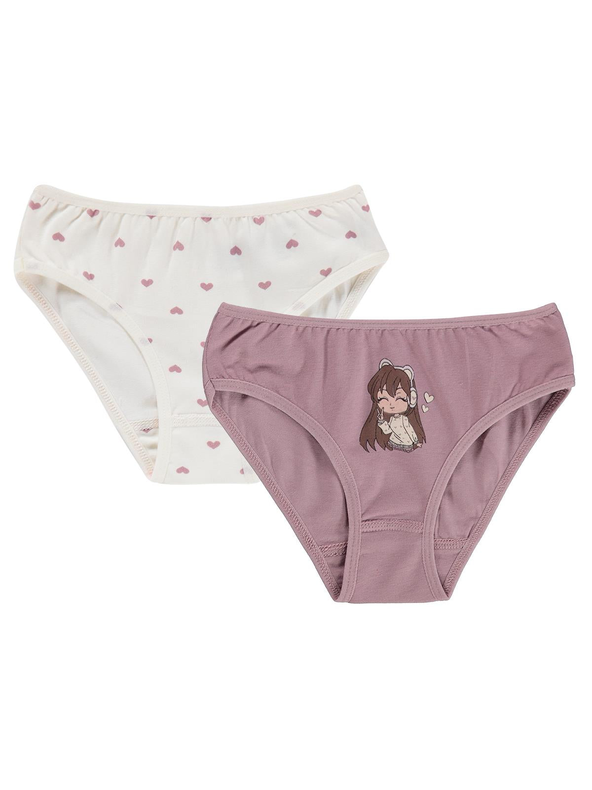 Civil Girls Love 2-10 Yaş Kız Çocuk 2'li Külot