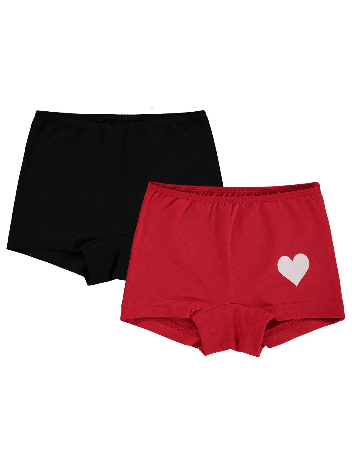 Civil Girls Kalp 2-10 Yaş Kız Çocuk 2'li Boxer