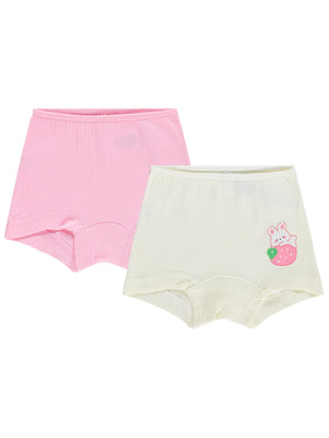 Civil Girls Çilek Ribana 2-10 Yaş Kız Çocuk 2'li Boxer