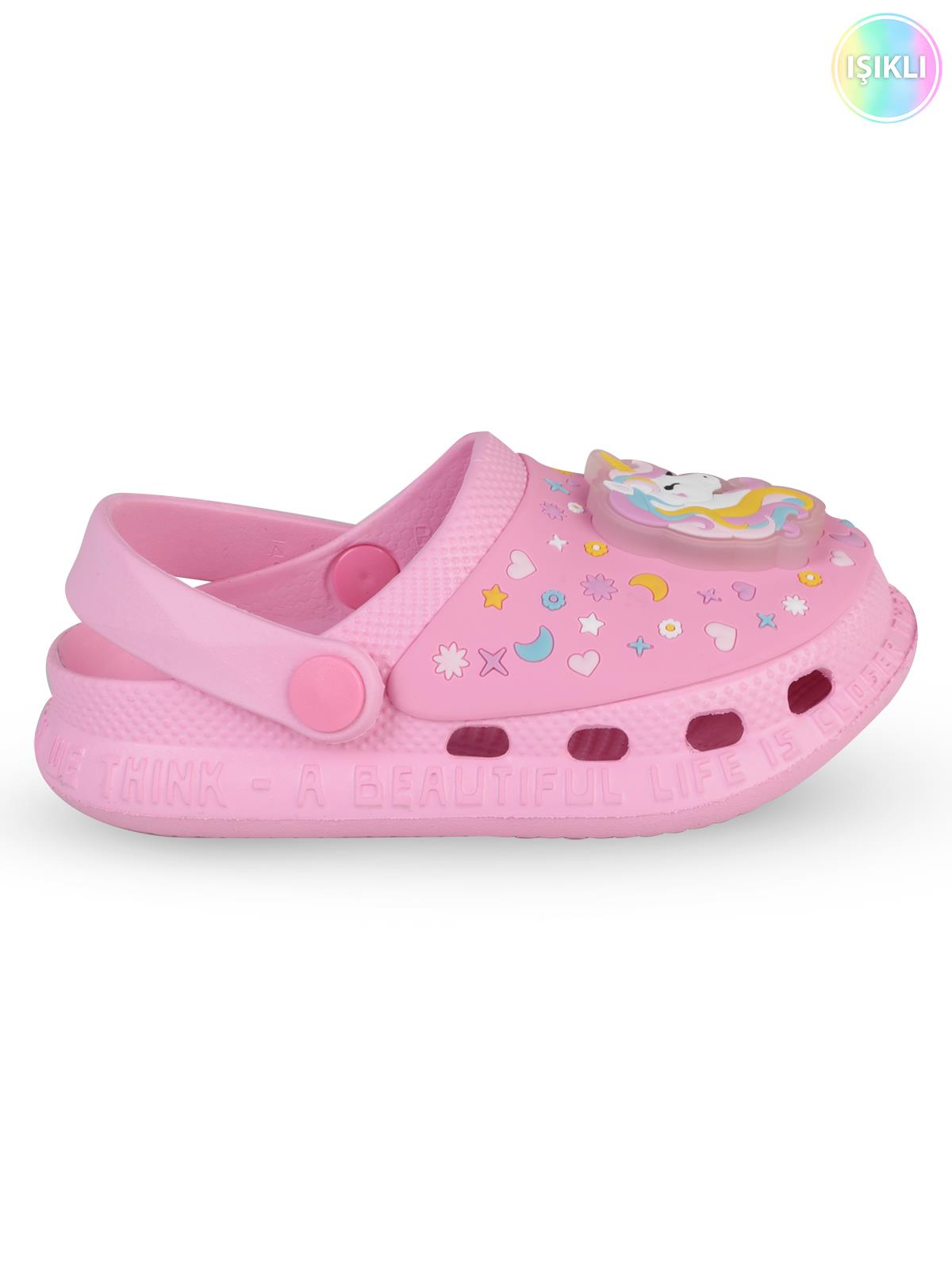 Civil Girls Patch Işıklı 26-29 Numara Terlik - Pembe