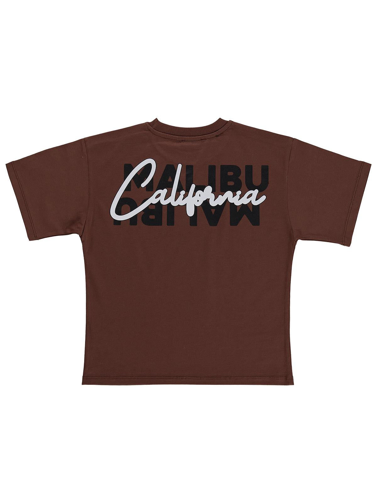Civil Boys California Malıbu Baskılı 10-13 Yaş Tişört - Turuncu