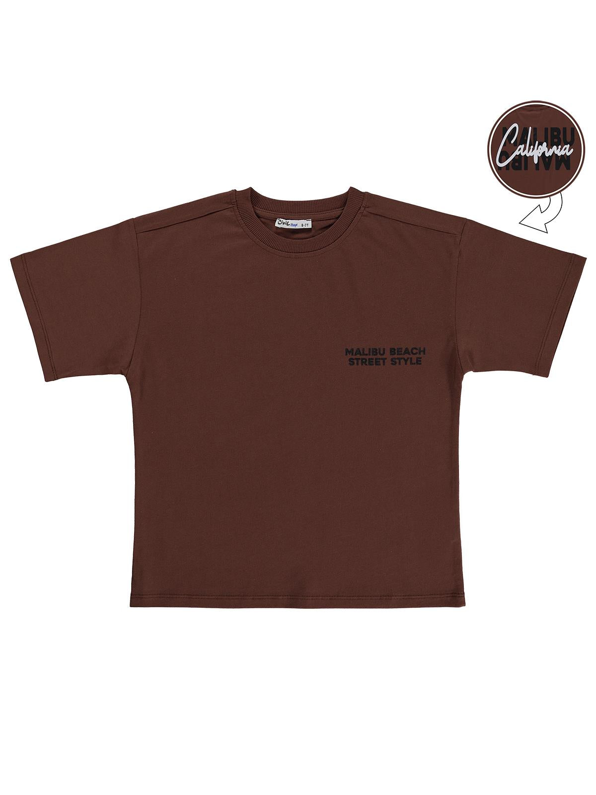 Civil Boys California Malıbu Baskılı 10-13 Yaş Tişört - Turuncu