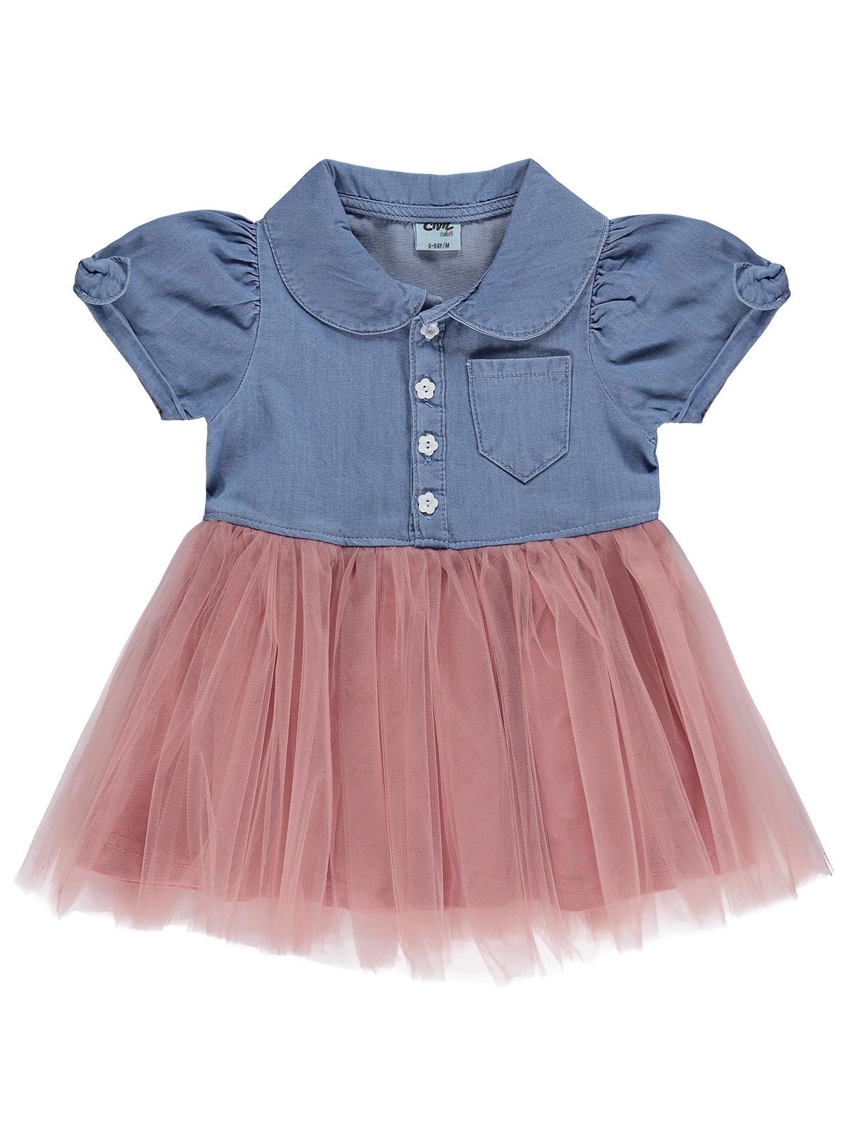 Civil Baby Tencel Tül 6-18 Ay Elbise - Mavi