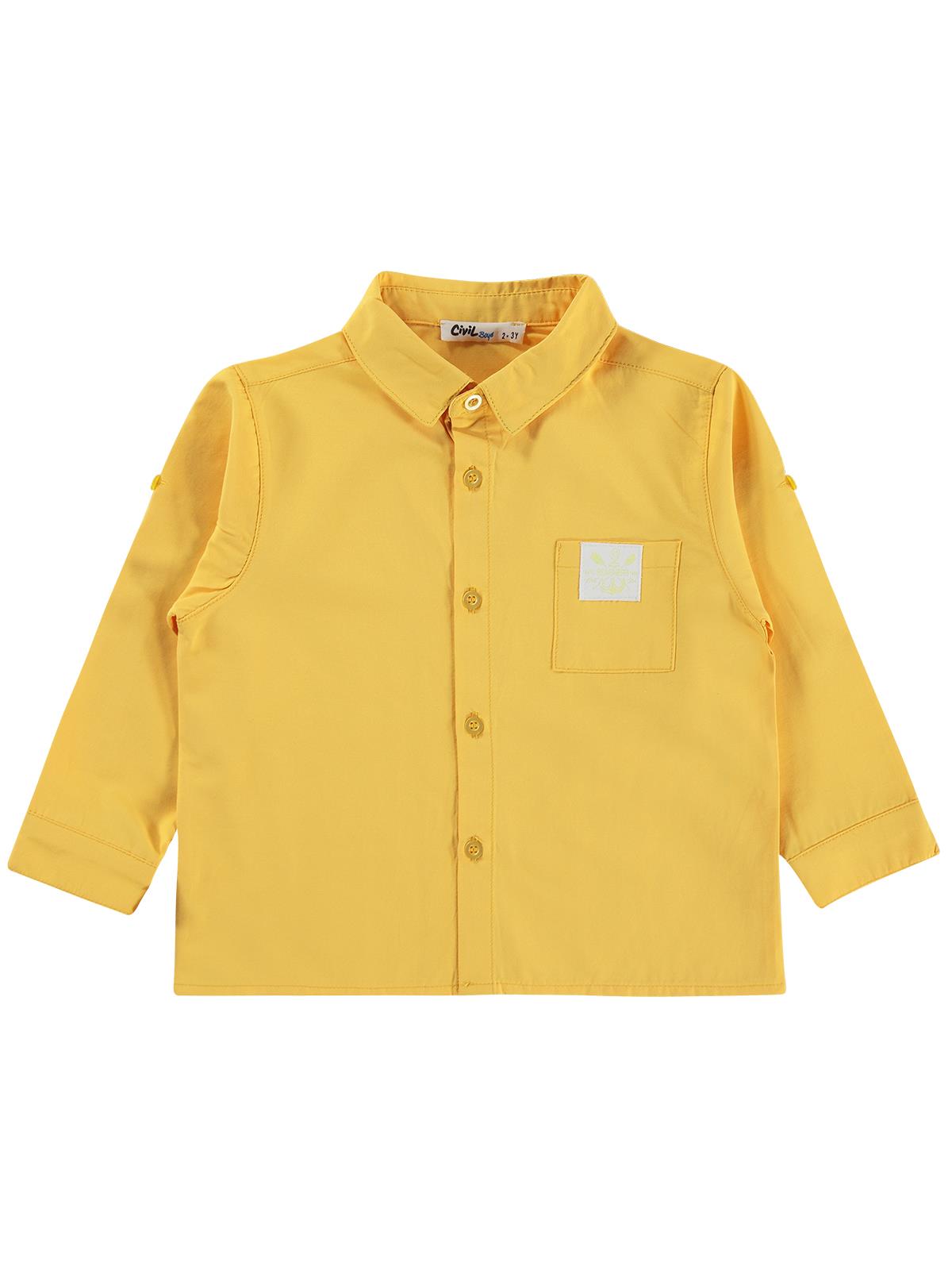 Civil Boys Sailin Baskılı Tişörtlü 2-5 Yaş Gömlek - Hardal