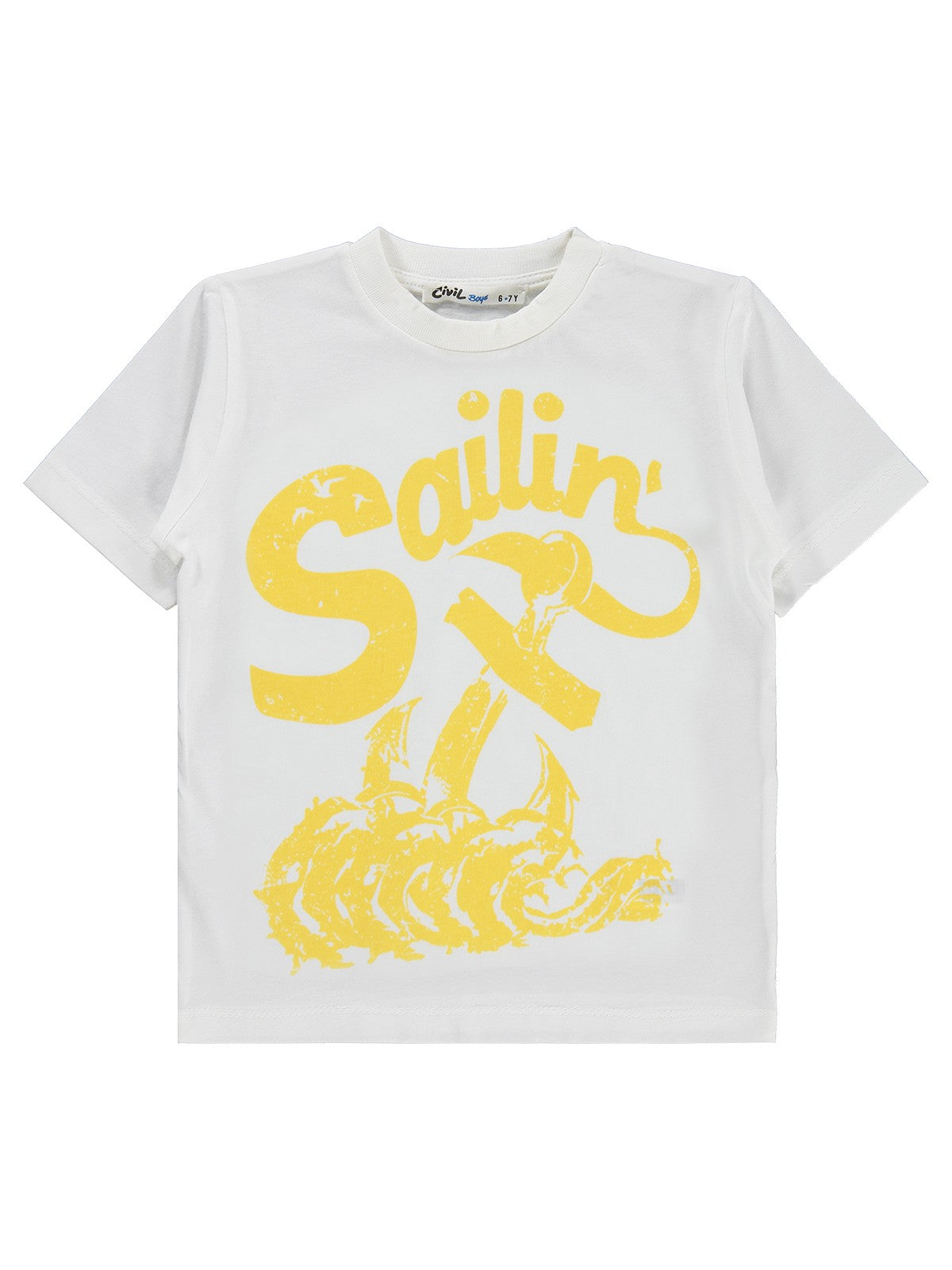Civil Boys Sailin Baskılı Tişörtlü 6-9 Yaş Gömlek - Hardal