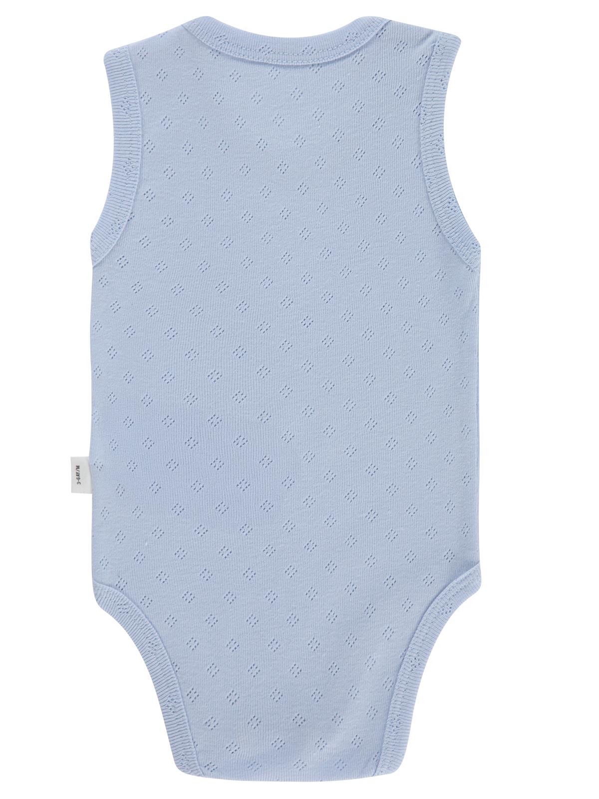 Civil Baby Jakarlı 3-36 Ay Çıtçıtlı Badi - Mavi