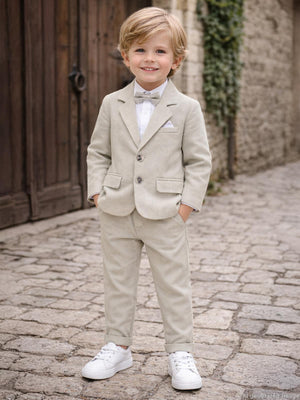 Concept Papyonlu Ceketli 4'lü 2-5 Yaş Takım - Bej