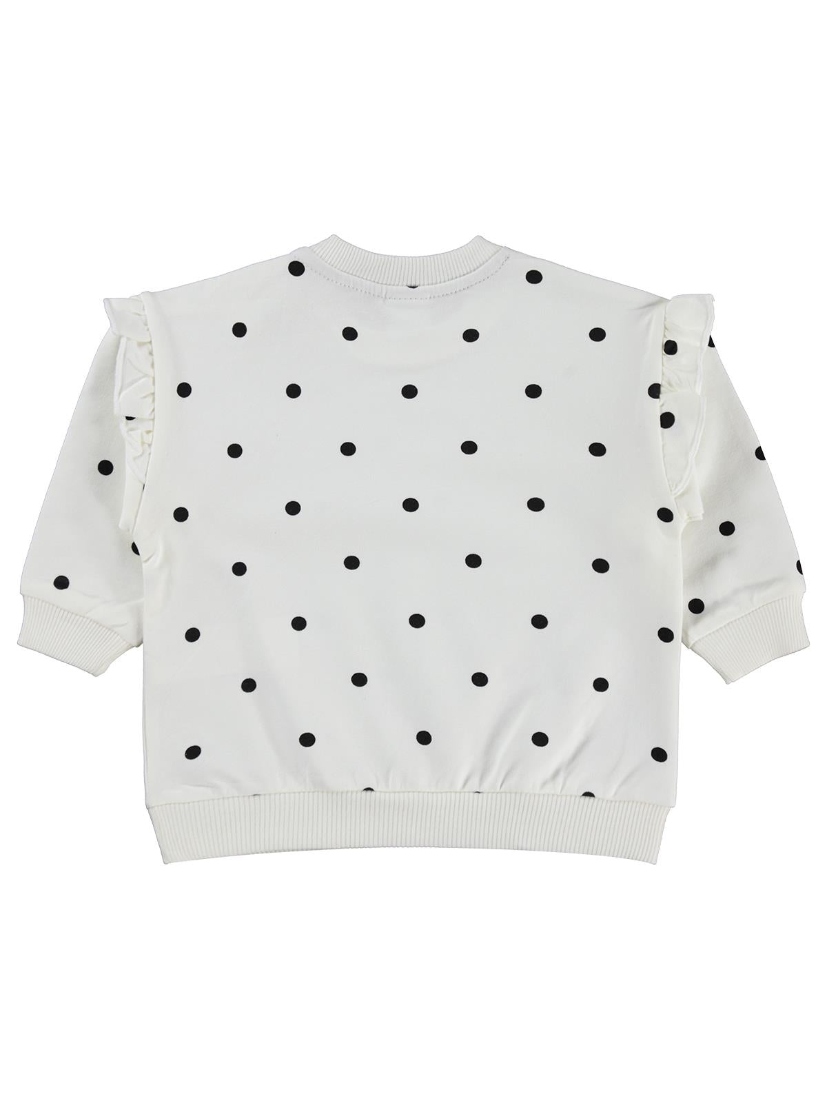 Civil Baby Puantiye Empirme 6-18 Ay Sweatshirt - Ekru