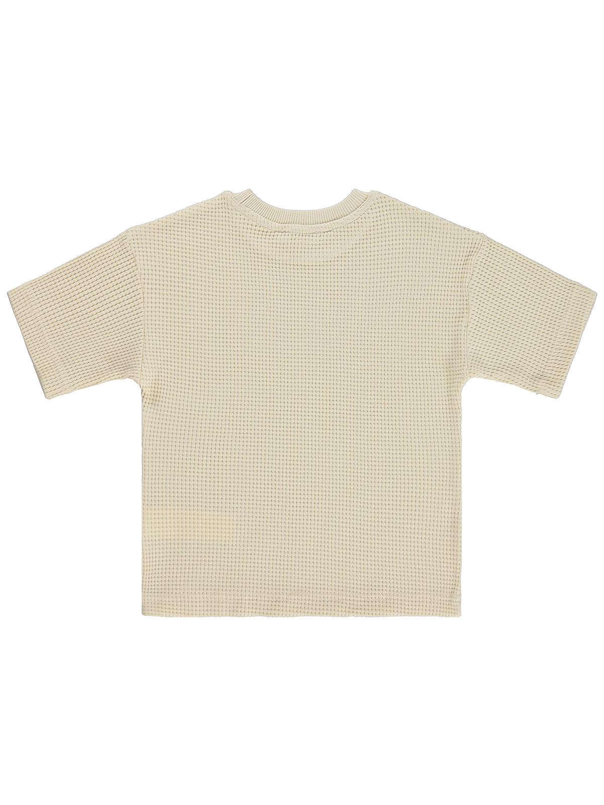 Civil Boys Basic Waffle 2-5 Yaş Tişört - Pudra