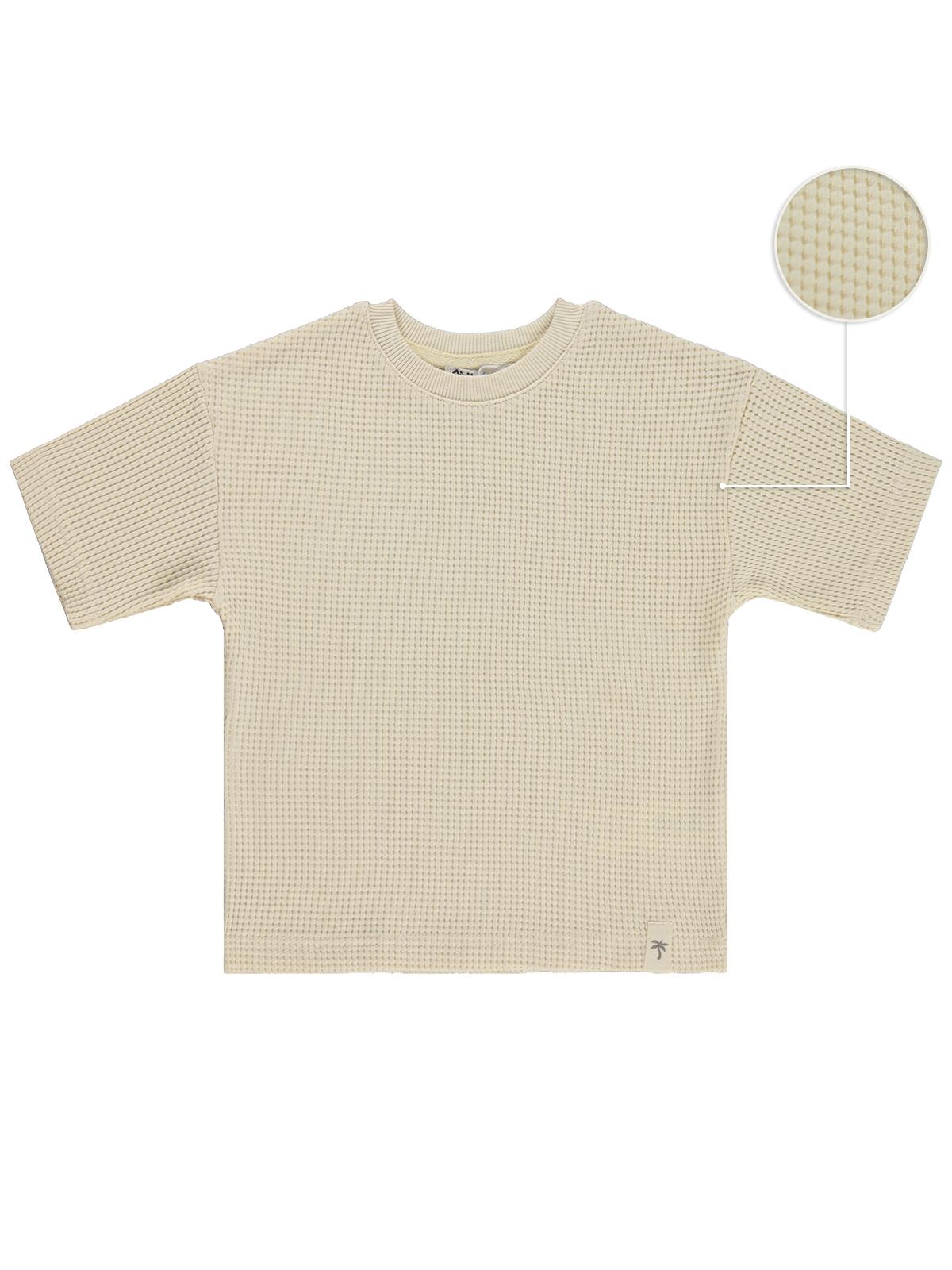 Civil Boys Basic Waffle 2-5 Yaş Tişört - Pudra