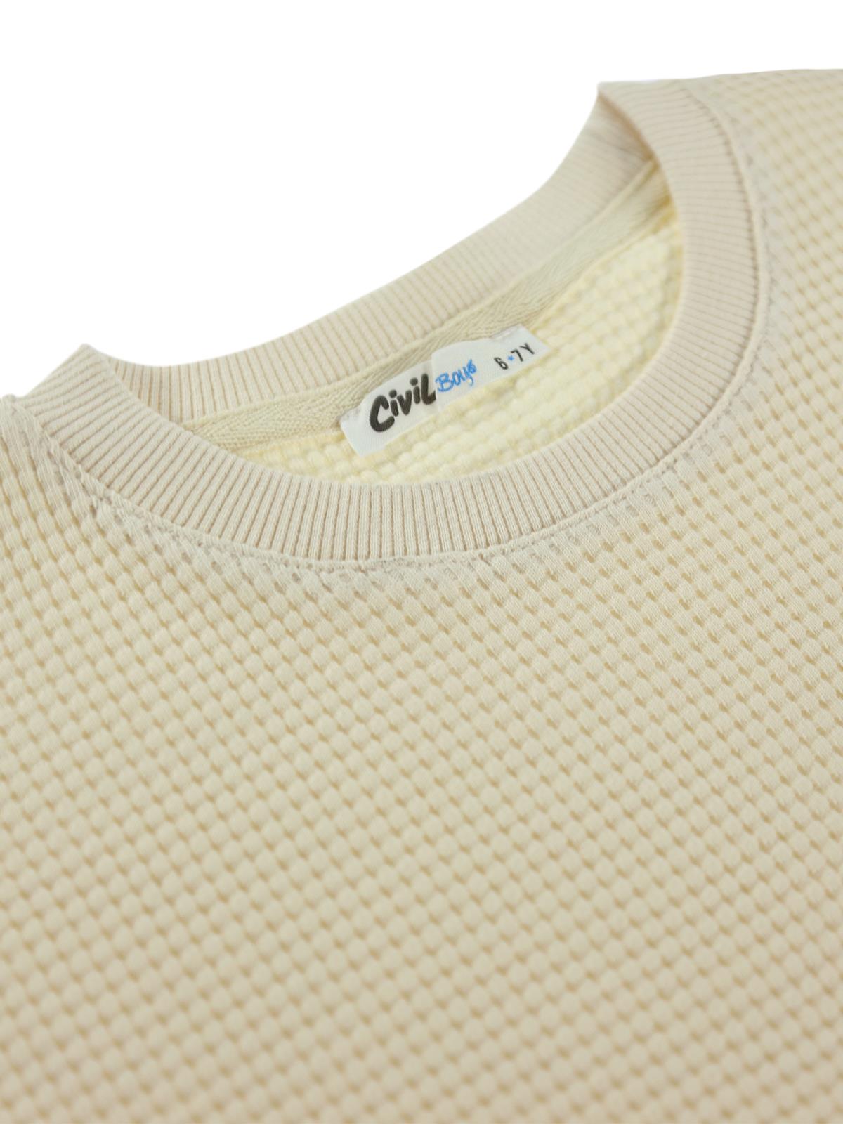 Civil Boys Basic Waffle 10-13 Yaş Tişört - Sarı