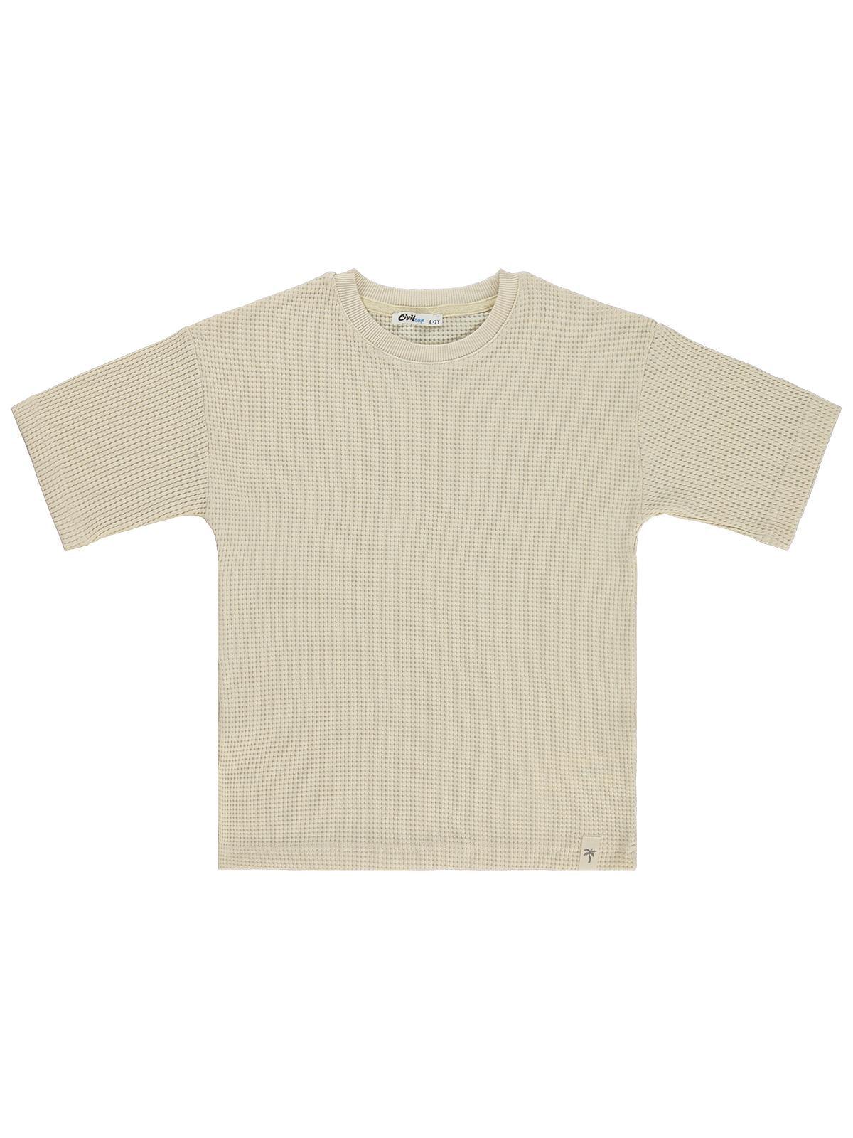 Civil Boys Basic Waffle 10-13 Yaş Tişört - Sarı