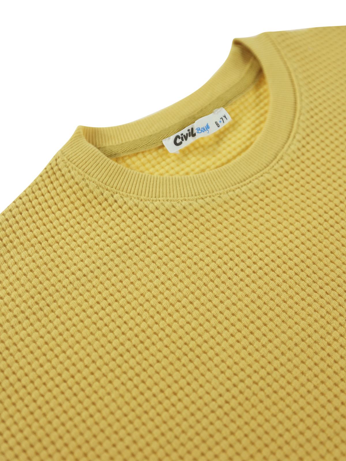 Civil Boys Basic Waffle 6-9 Yaş Tişört - Kahverengi