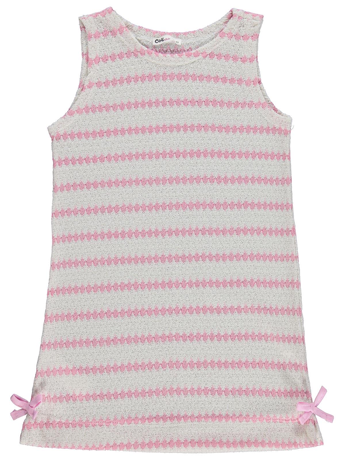 Civil Girls Fiyonklu 6-9 Yaş Elbise - Mavi