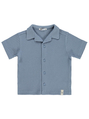 Civil Boys Basic Waffle 2-5 Yaş Gömlek - Mavi