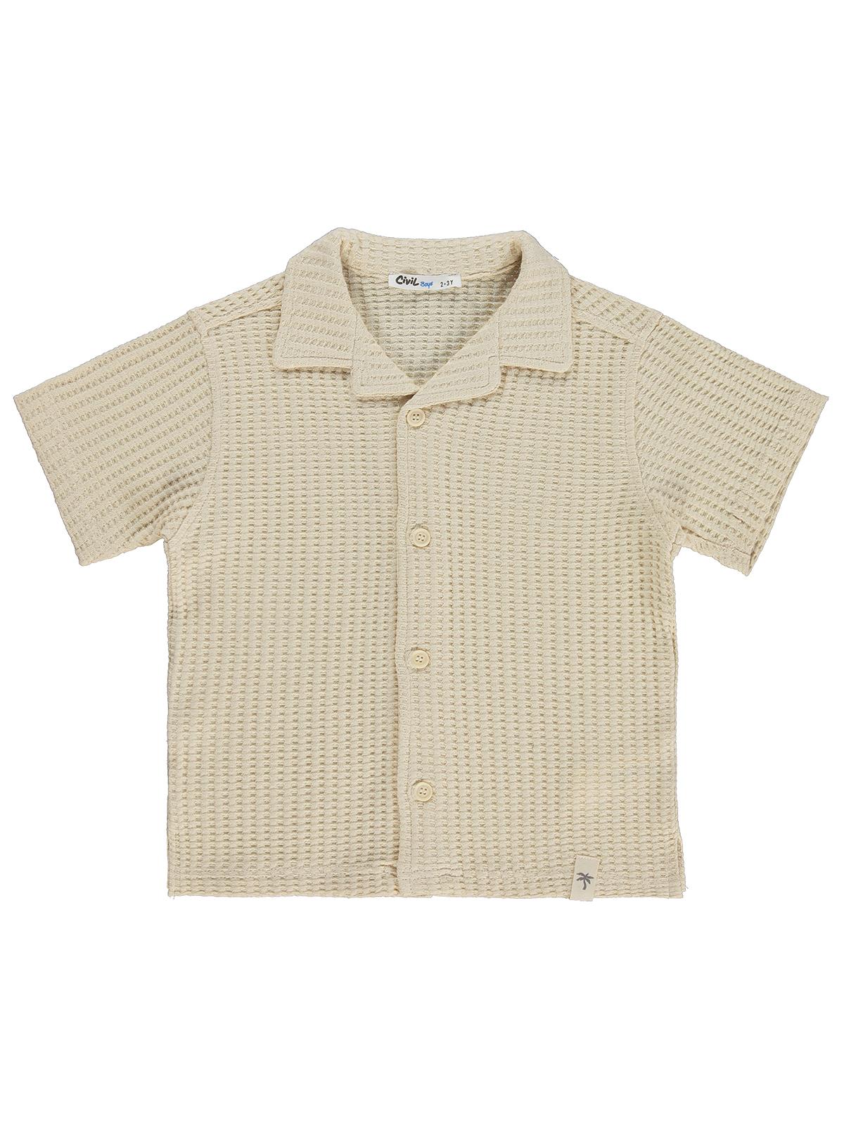 Civil Boys Basic Waffle 2-5 Yaş Gömlek - Kahverengi