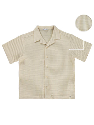 Civil Boys Basic Waffle 10-13 Yaş Gömlek - Kahverengi