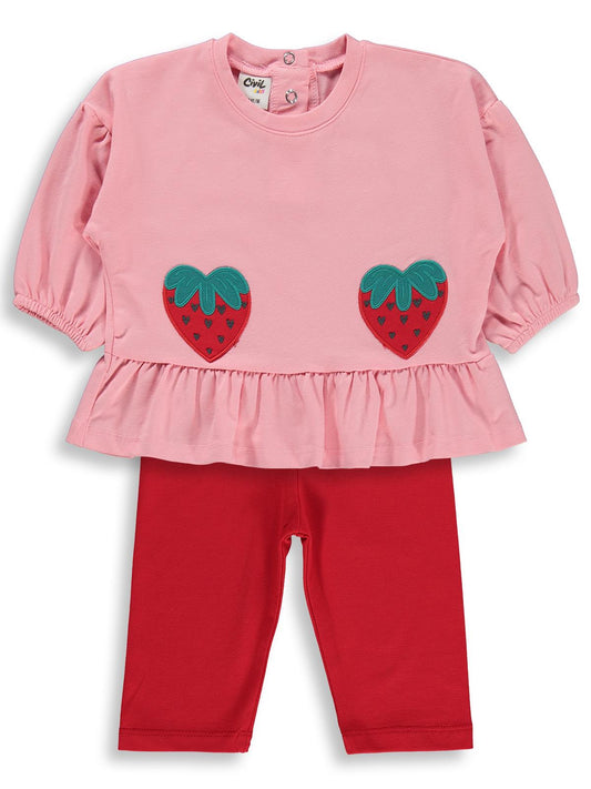 Civil Baby Çilek Cep Mobil 6-18 Ay Takım - Pembe