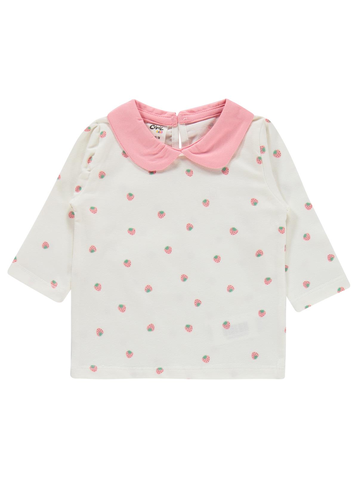 Civil Baby Çilek Emp Bebe Yaka 6-18 Ay Takım - Ekru