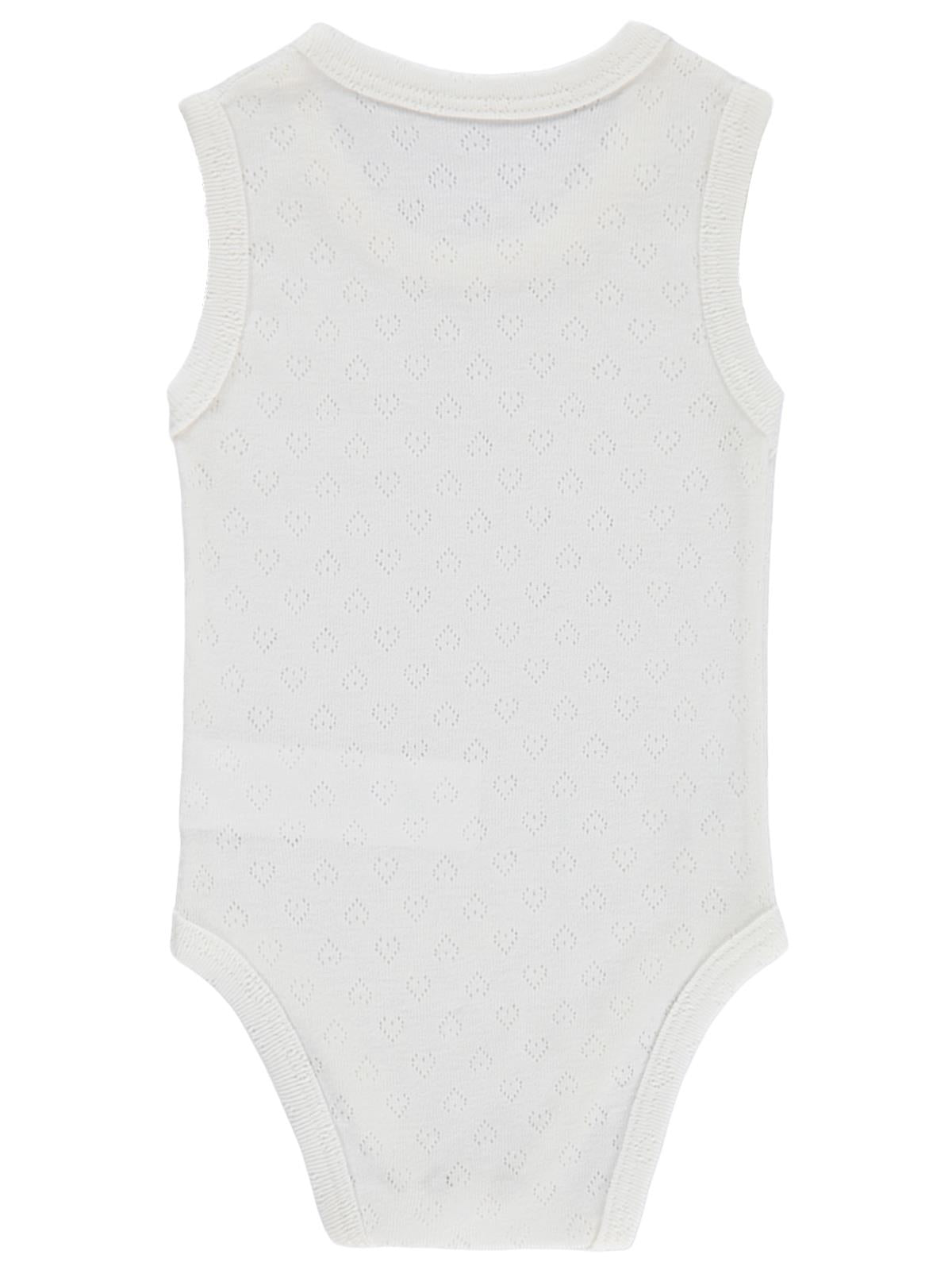 Civil Baby Jakarlı 3-36 Ay Çıtçıtlı Badi - Beyaz
