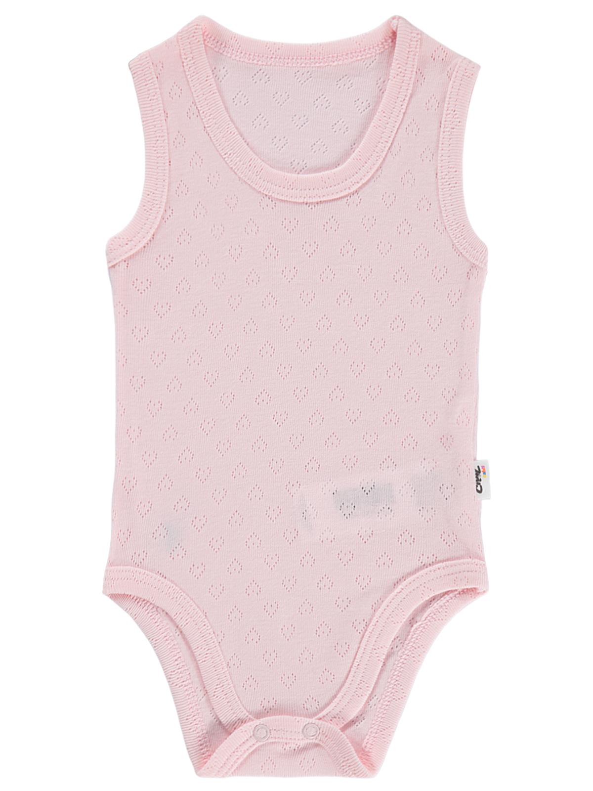 Civil Baby Jakarlı 3-36 Ay Çıtçıtlı Badi - Pembe