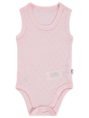 Civil Baby Jakarlı 3-36 Ay Çıtçıtlı Badi - Pembe
