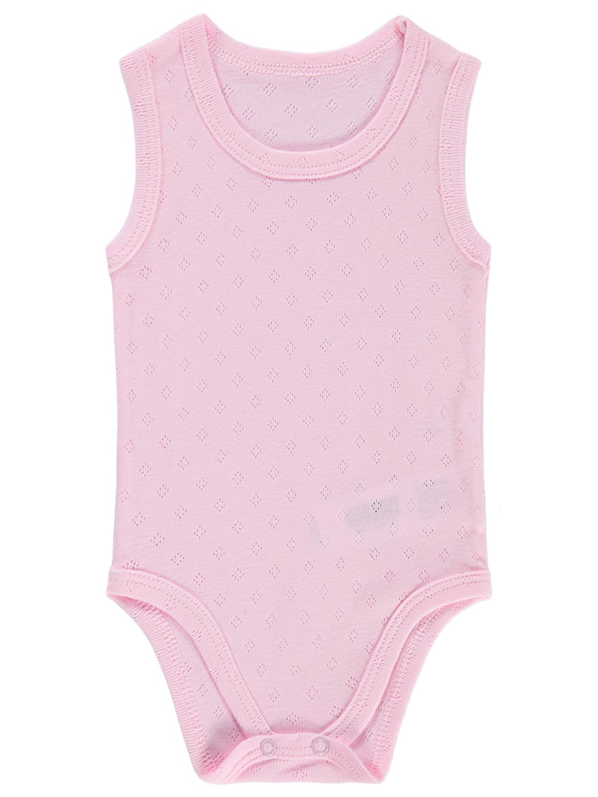 Civil Baby Jakarlı 3-36 Ay Çıtçıtlı Badi - Pembe