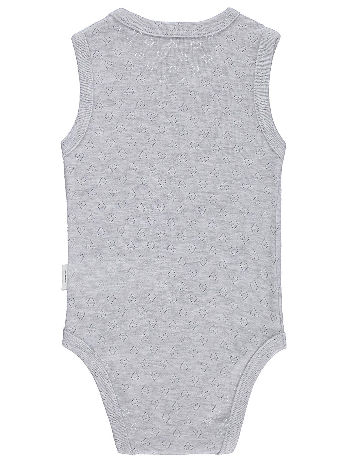 Civil Baby Jakarlı 3-36 Ay Çıtçıtlı Badi - Gri