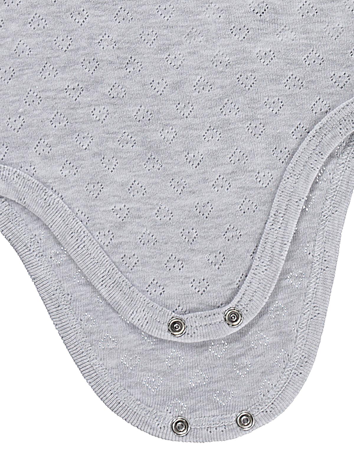 Civil Baby Jakarlı 3-36 Ay Çıtçıtlı Badi - Gri