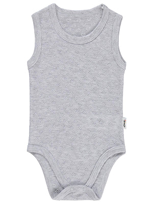 Civil Baby Jakarlı 3-36 Ay Çıtçıtlı Badi - Gri