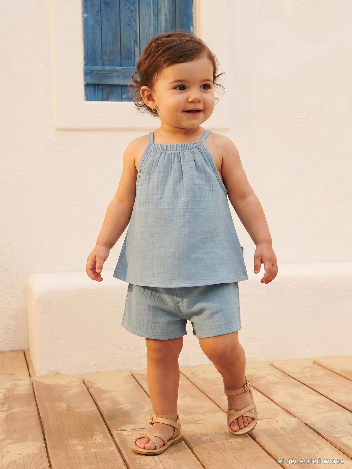 Civil Baby Kız Bebek İp Askılı 6-18 Ay Takım - Yeşil