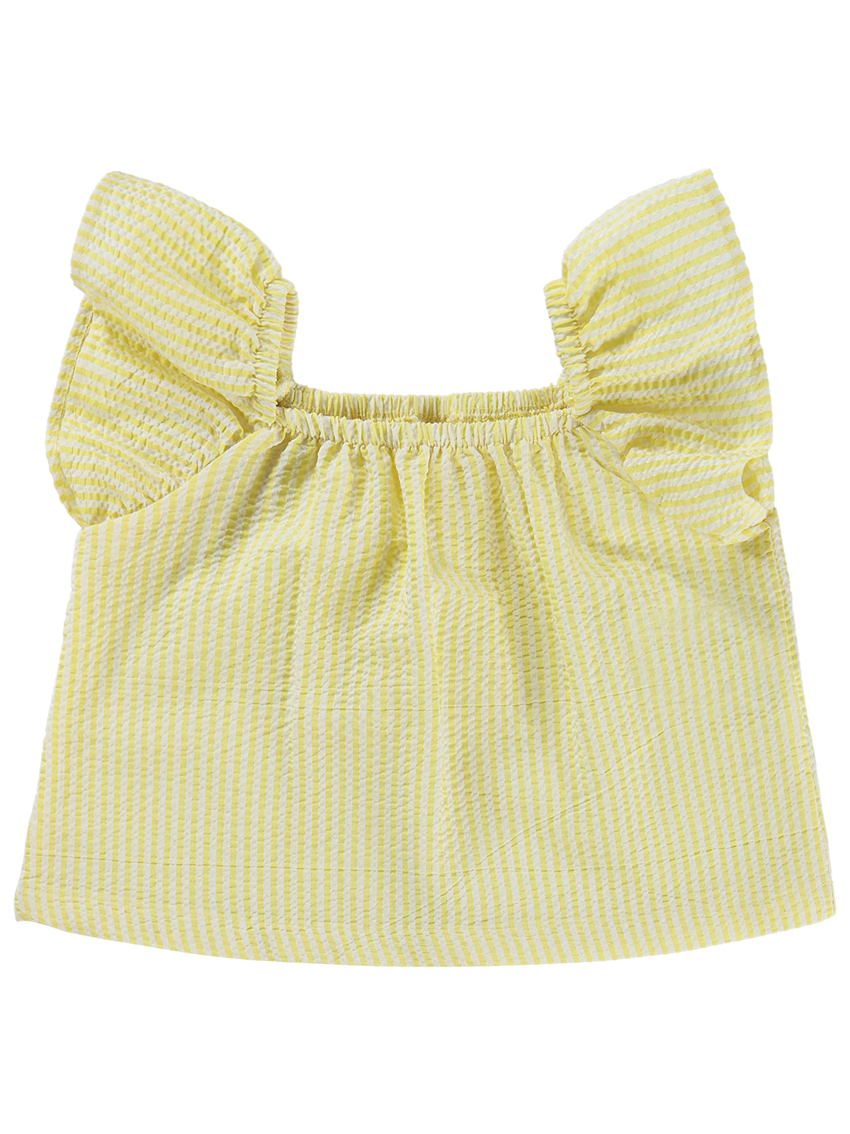 Civil Baby Çizgi Empirmeli Fırfır 6-18 Ay Takım - Sarı