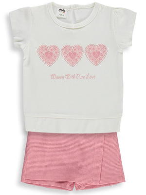 Civil Baby Kalpler Nakışlı 6-18 Ay Takım - Ekru