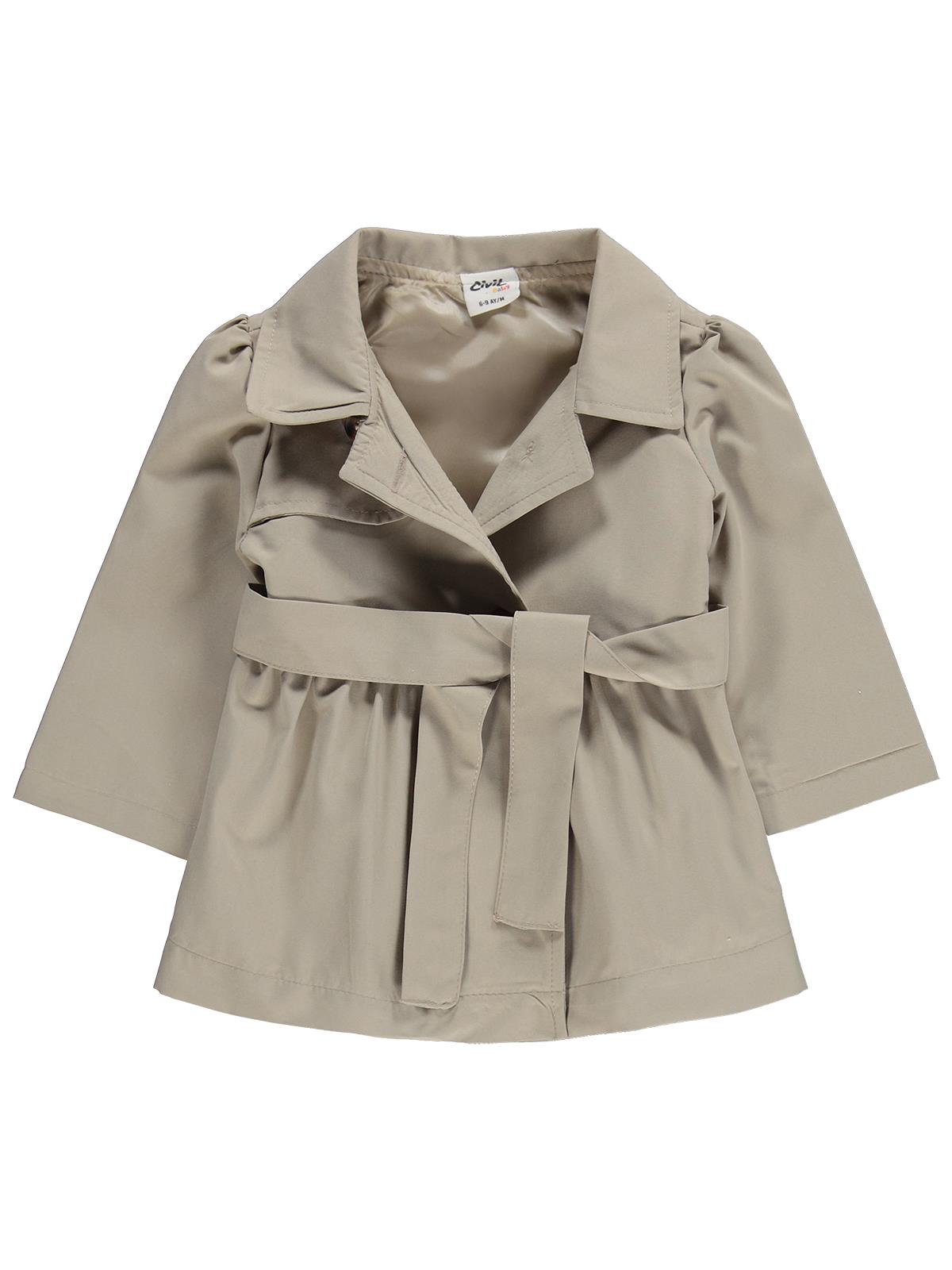 Civil Baby Bel Bağlamalı Tençkot 6-18 Ay Ceket - Kahverengi