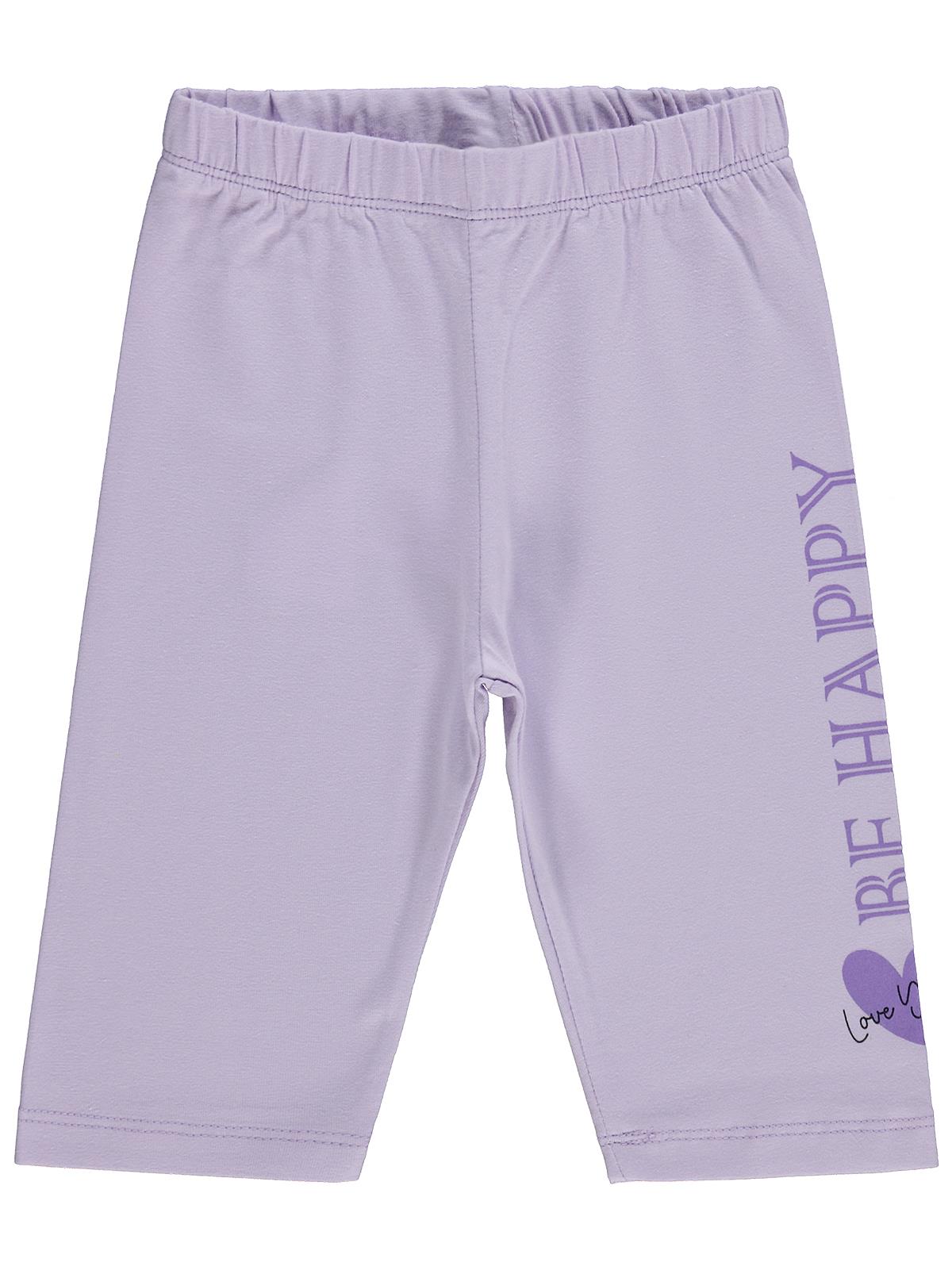 Civil Girls Be Happy Baskılı 2-5 Yaş Tayt  - Lila