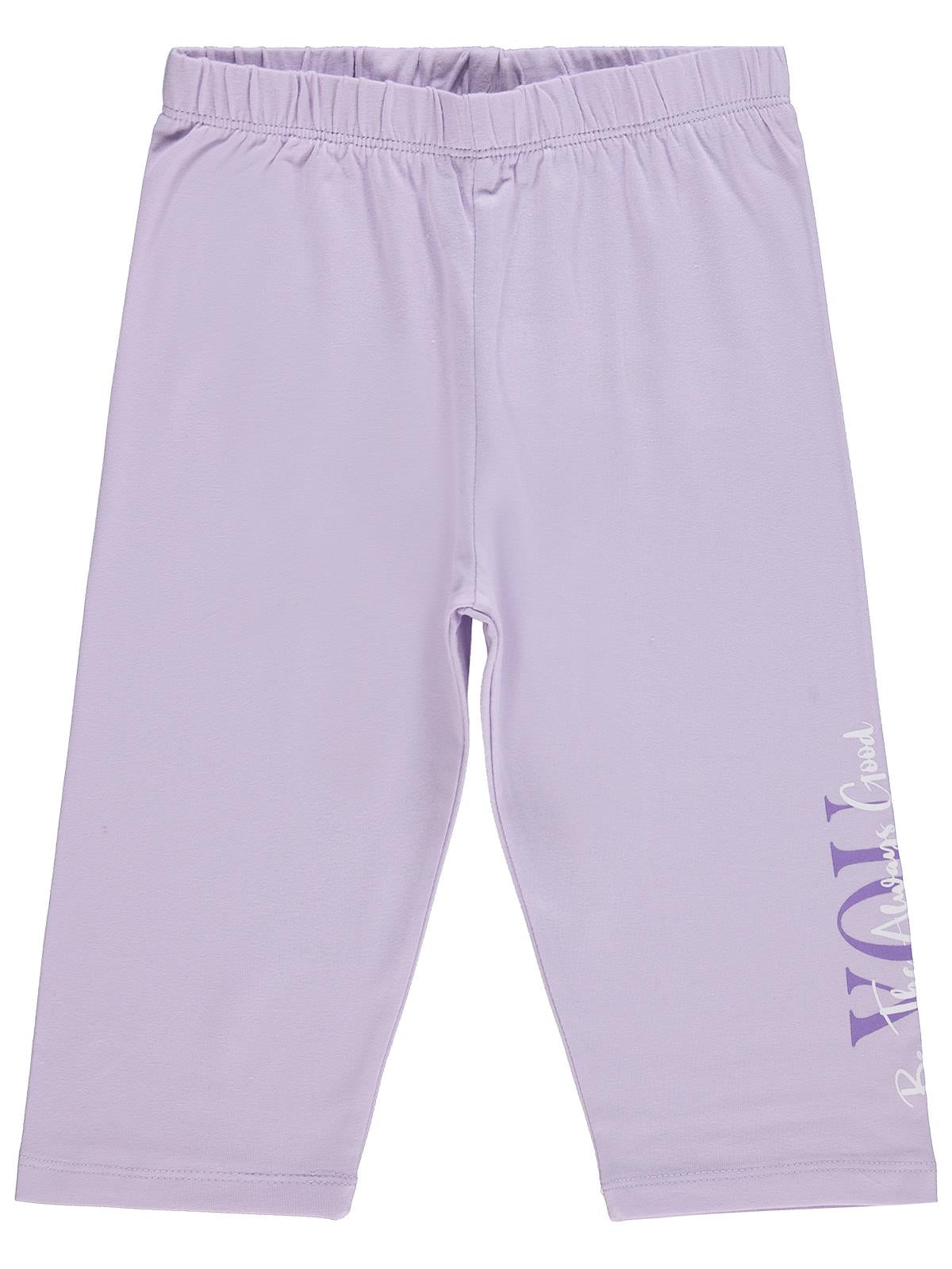 Civil Girls You Baskılı 6-9 Yaş Tayt  - Lila