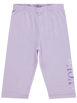 Civil Girls You Baskılı 6-9 Yaş Tayt  - Lila