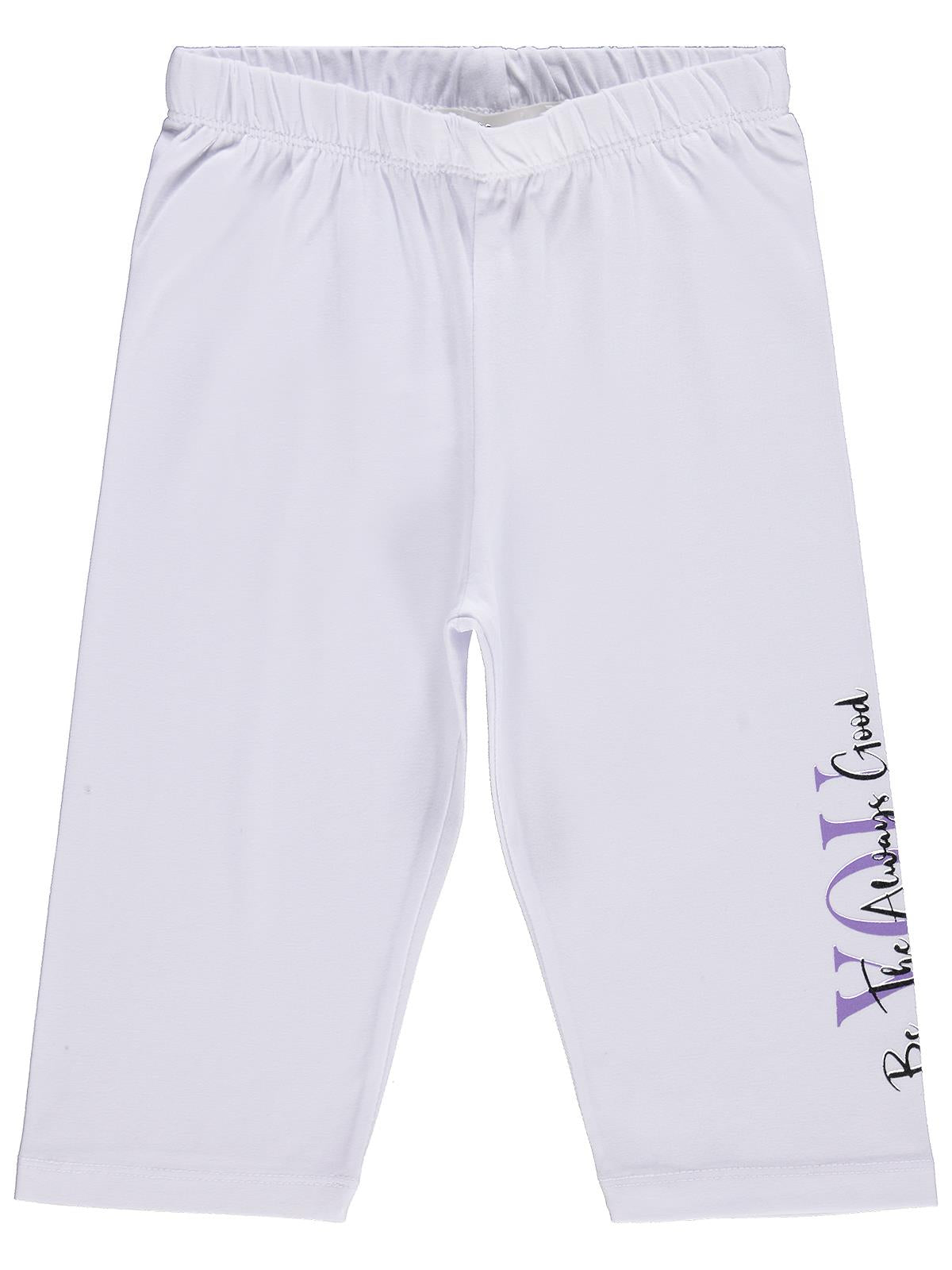 Civil Girls You Baskılı 6-9 Yaş Tayt  - Beyaz