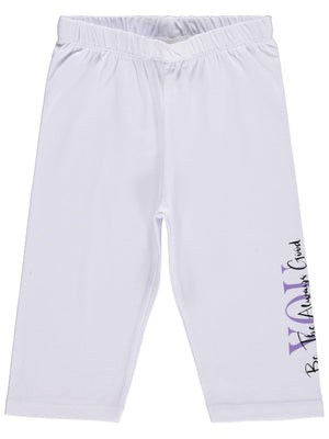 Civil Girls You Baskılı 6-9 Yaş Tayt  - Beyaz