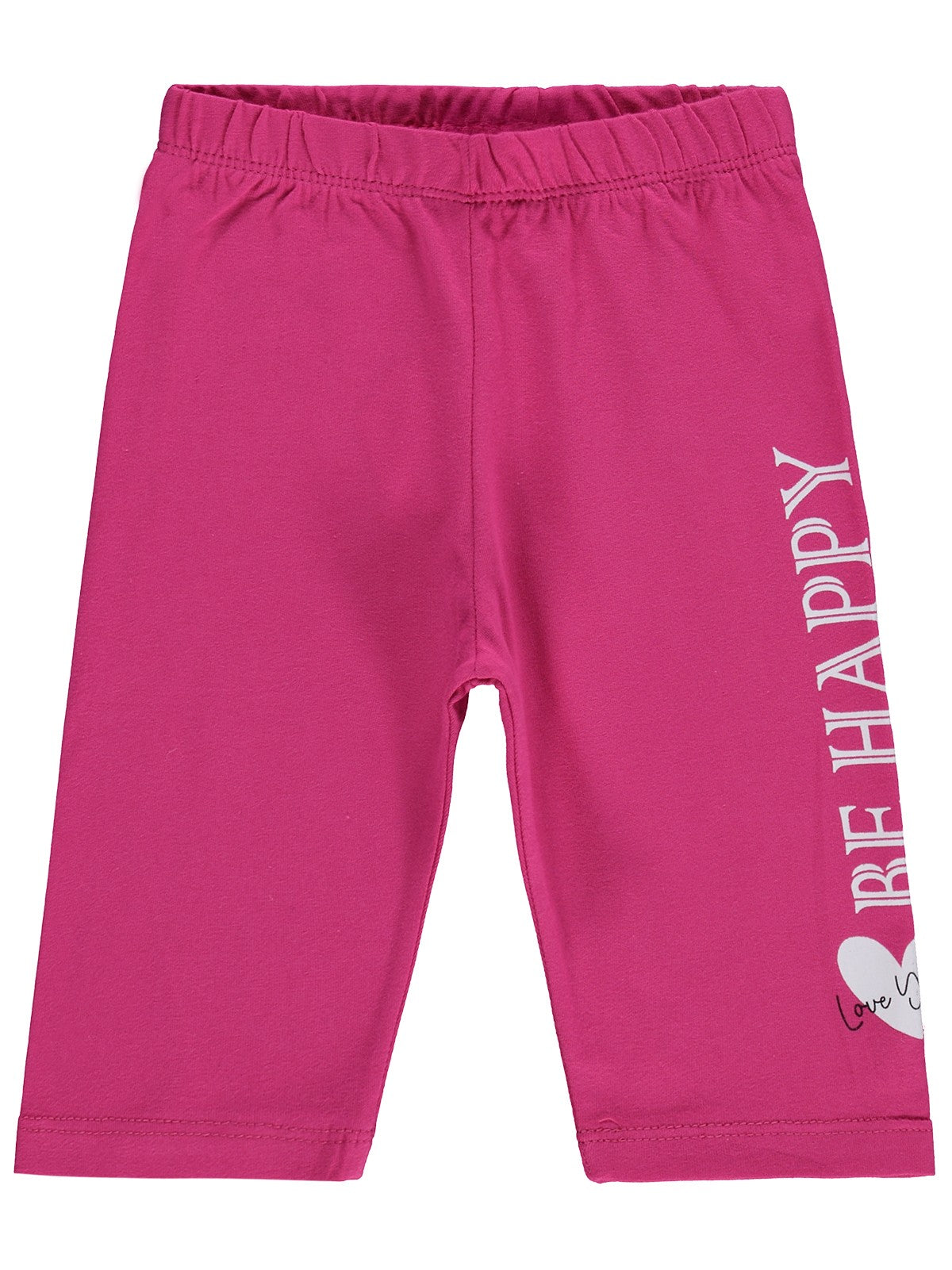 Civil Girls Be Happy Baskılı 2-5 Yaş Tayt  - Fusya