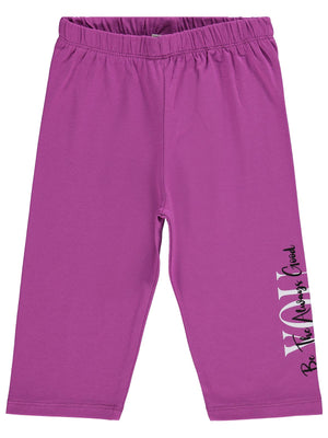 Civil Girls You Baskılı 6-9 Yaş Tayt  - Lila