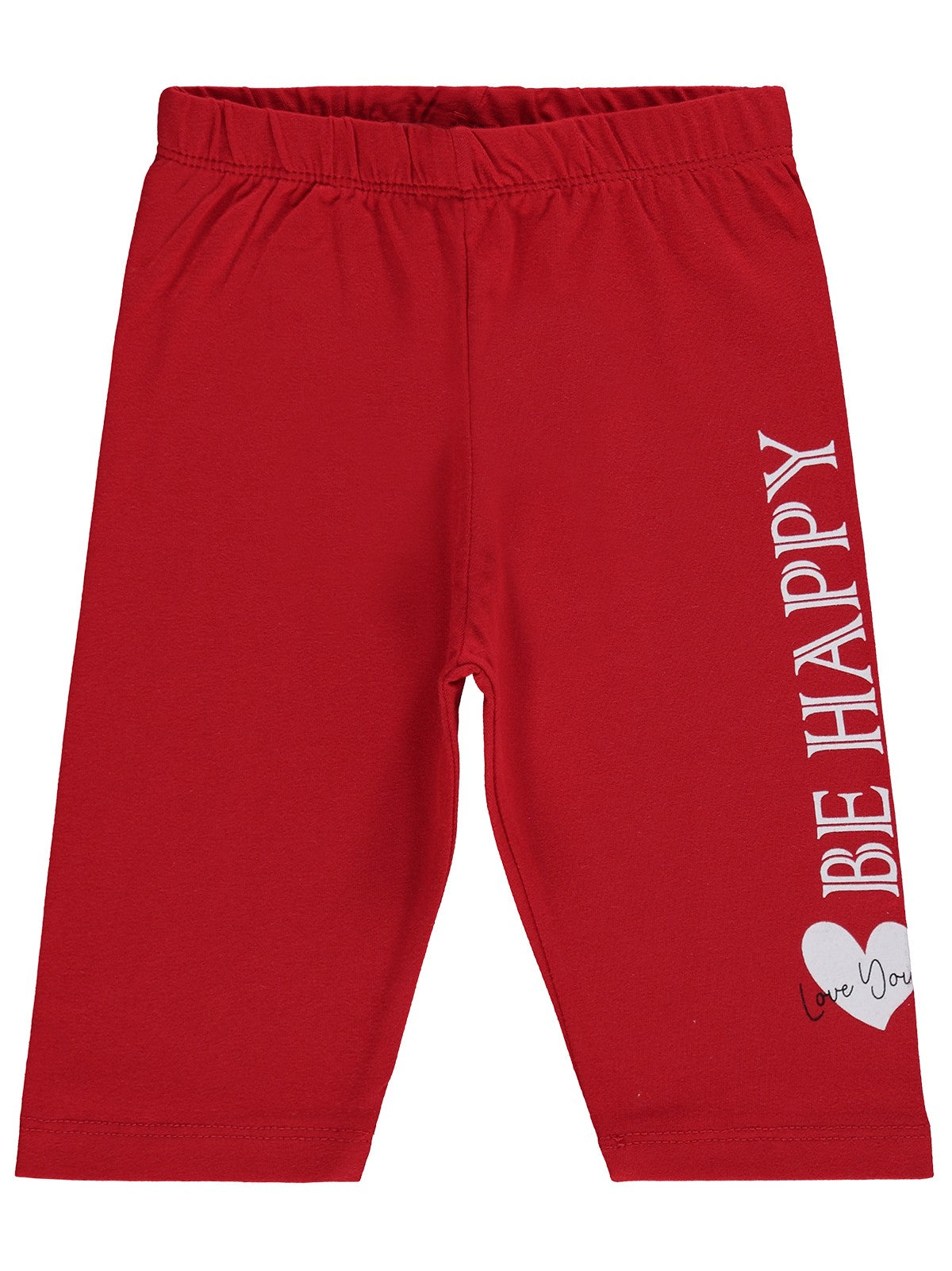 Civil Girls Be Happy Baskılı 2-5 Yaş Tayt  - Kırmızı