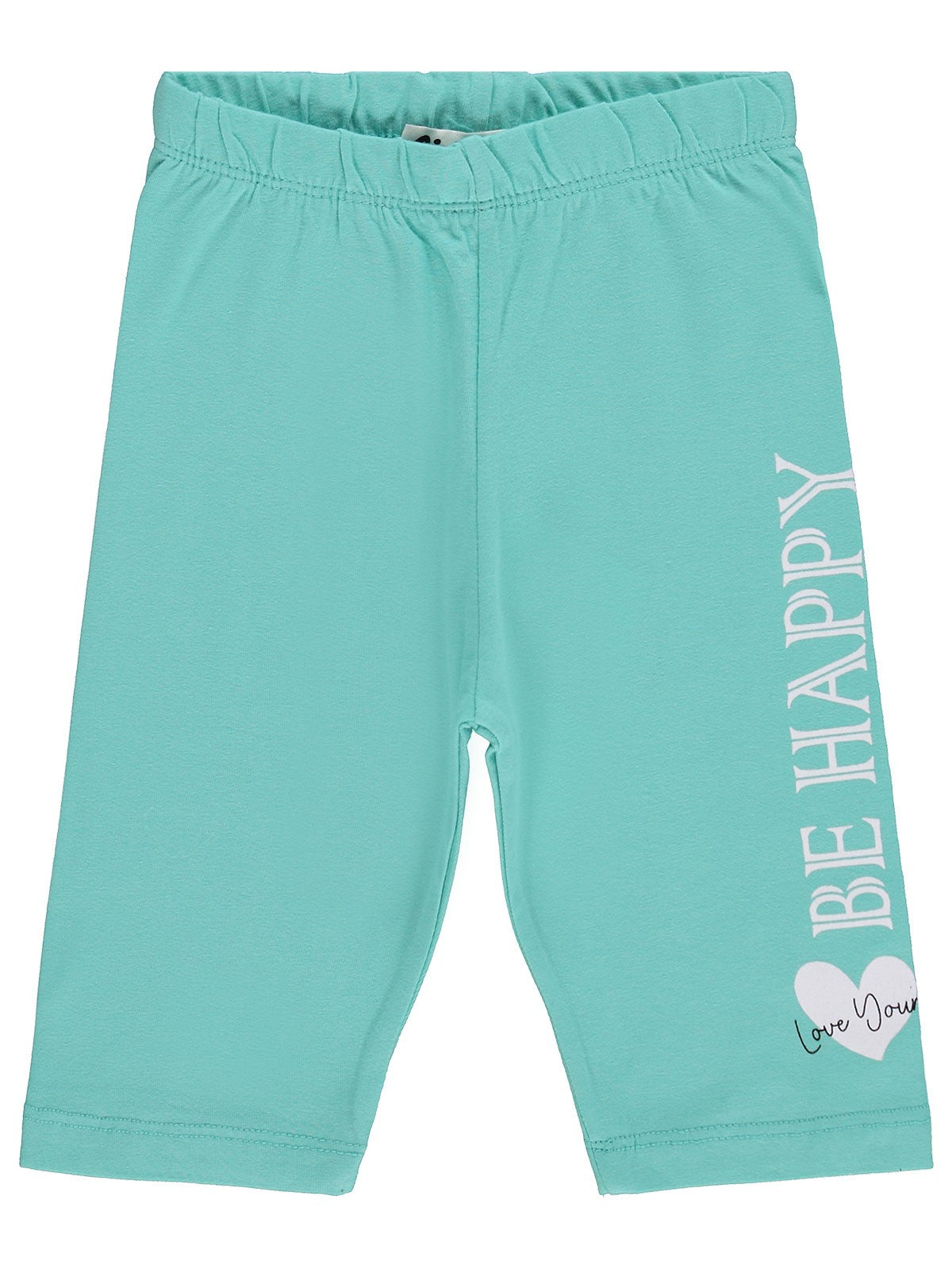 Civil Girls Be Happy Baskılı 2-5 Yaş Tayt  - Yeşil