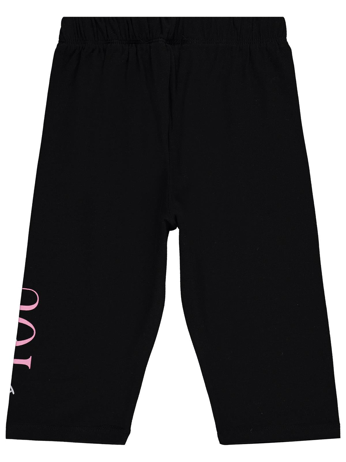 Civil Girls You Baskılı 6-9 Yaş Tayt  - Siyah