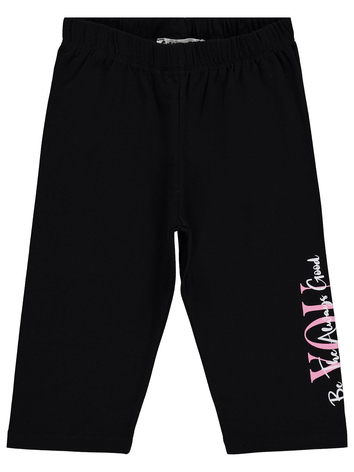 Civil Girls You Baskılı 6-9 Yaş Tayt  - Siyah