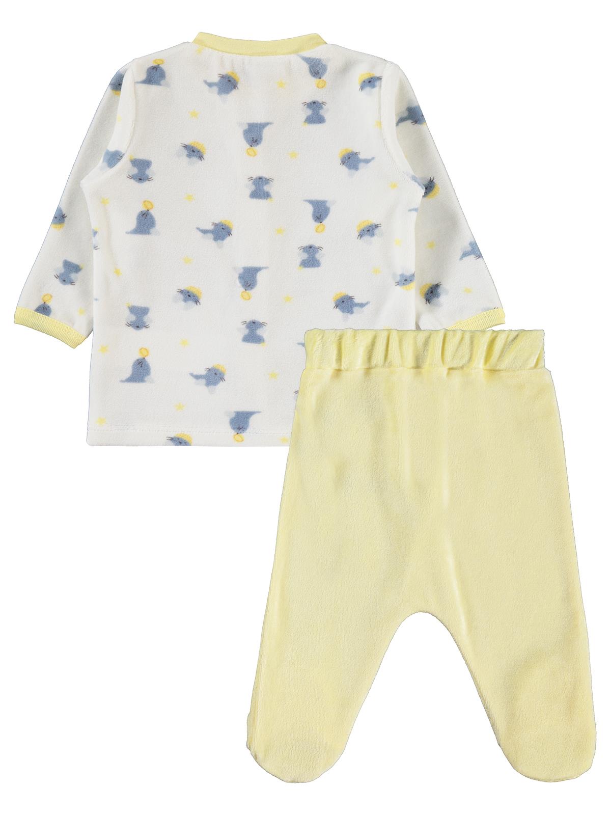 Civil Baby Little Sailors Nakışlı 1-9 Ay Pijama Takımı - Ekru