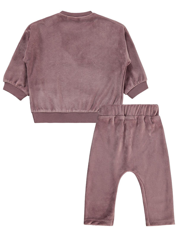 Civil Baby Kedi Nakışlı 6-18 Ay Takım - Kahverengi