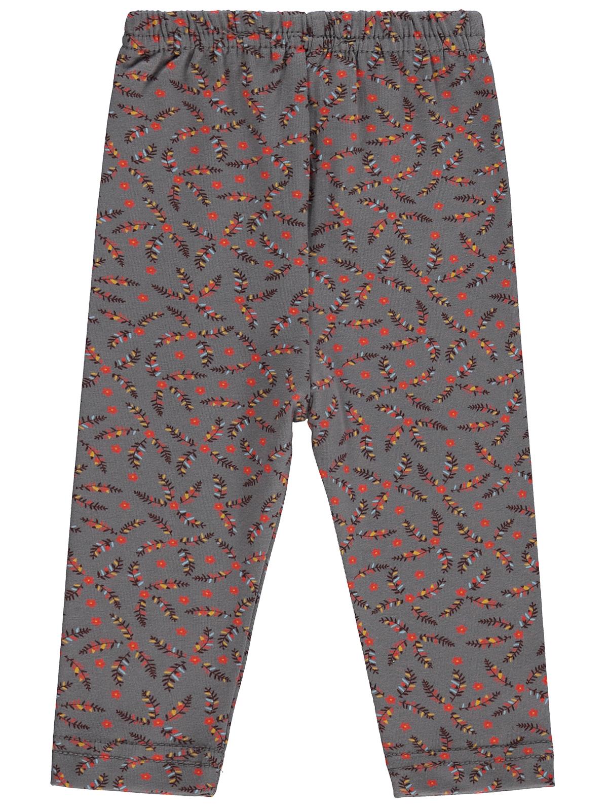 Civil Baby Çiçek Baskılı 6-18 Ay Tayt - Gri