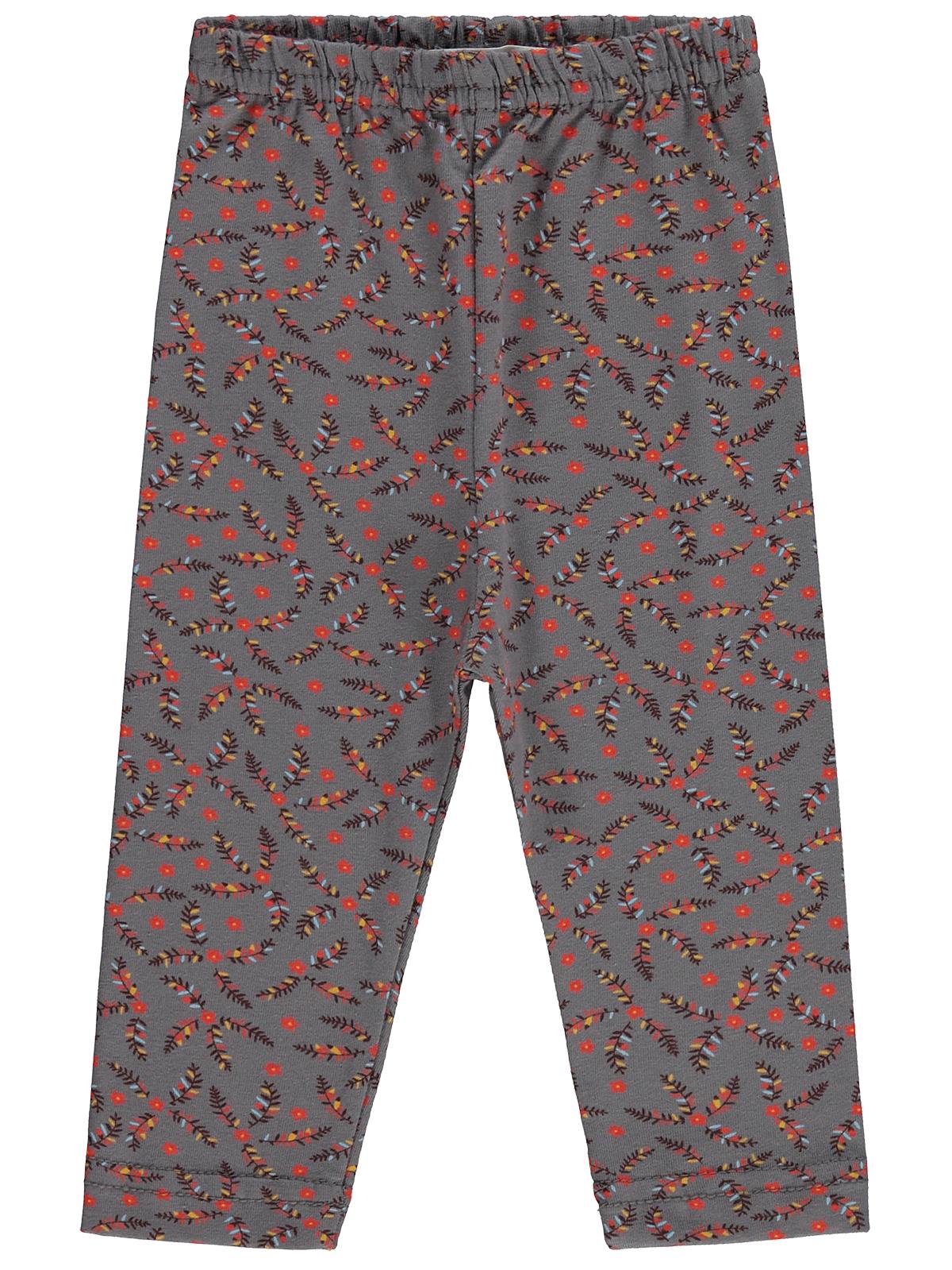 Civil Baby Çiçek Baskılı 6-18 Ay Tayt - Gri