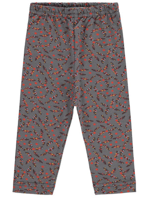 Civil Baby Çiçek Baskılı 6-18 Ay Tayt - Gri